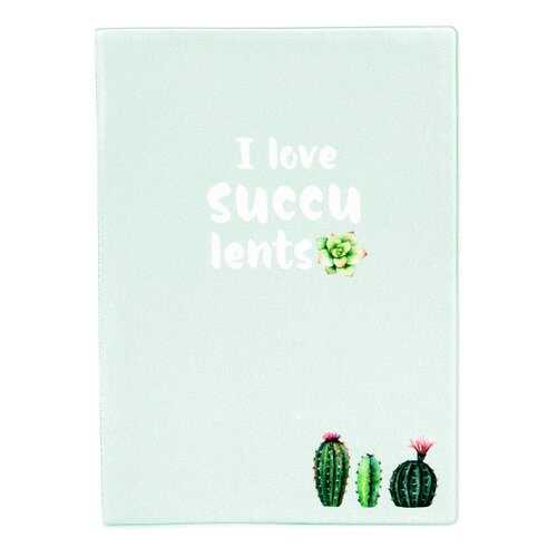 Обложка для автодокументов Kawaii Factory KW063 Succulents голубая в Wildberries