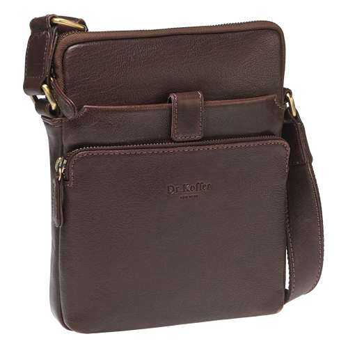 Сумка через плечо мужская Dr.Koffer B402643-245 коричневая в Wildberries
