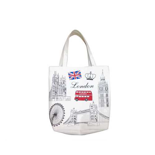 Сумка текстильная London белая в Wildberries