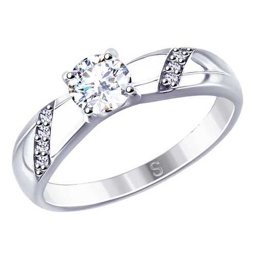 Кольцо женское SOKOLOV из серебра со Swarovski Zirconia 89010108 р.17.5 в Wildberries