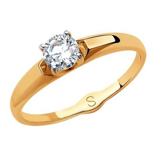 Кольцо женское SOKOLOV из золота со Swarovski Zirconia 81010429 р.17 в Wildberries