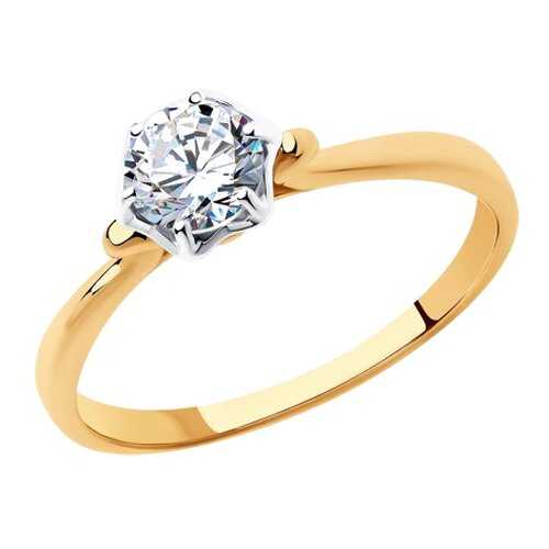 Кольцо женское SOKOLOV из золота со Swarovski Zirconia 81010454 р.18.5 в Wildberries