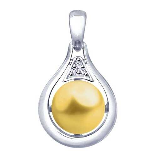 Подвеска SOKOLOV из серебра с жемчугом Swarovski 94032150 в Wildberries