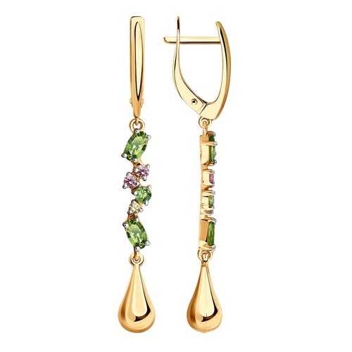 Серьги SOKOLOV из золота с фианитами Swarovski 81020490 в Wildberries