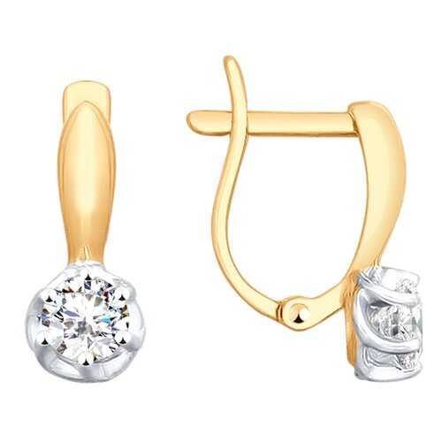 Серьги SOKOLOV из золота со Swarovski Zirconia 81020362 в Wildberries