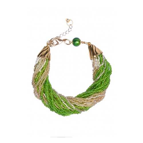 Браслет бисерный Bottega Murano 09020324 23 золотисто-зеленый в Wildberries
