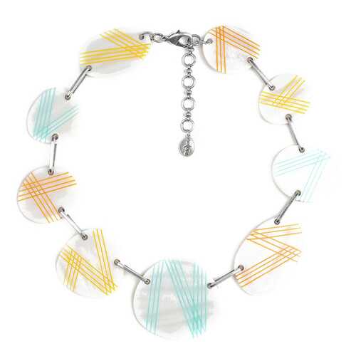 Колье женское Nature Bijoux NB20.1-15-41140 белое/голубое/желтое в Wildberries
