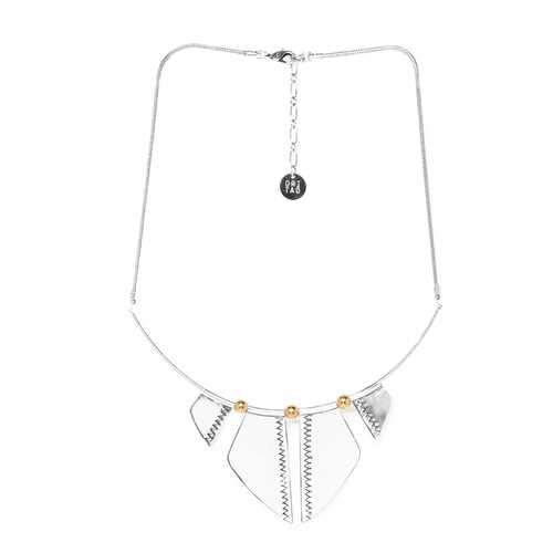 Колье женское ORI TAO OT-15-30360 серебристое/золотистое в Wildberries