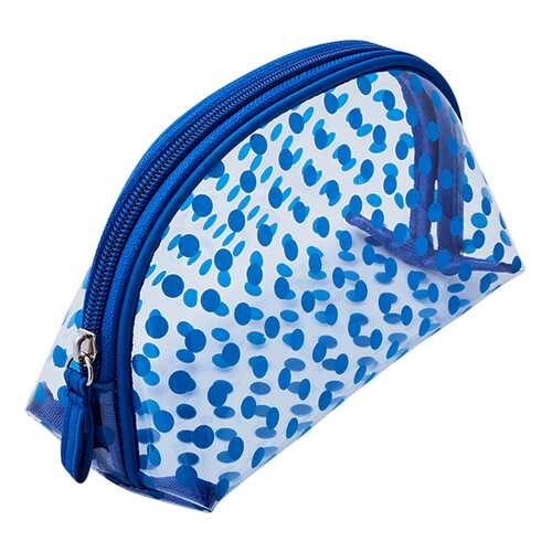 Косметичка Dewal Beauty серия Горох синяя BG-12blue в Wildberries