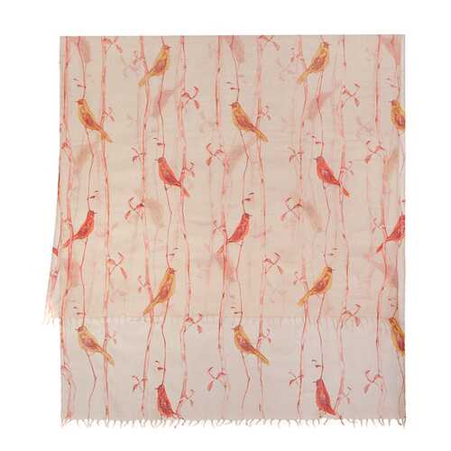 Палантин женский Michel Katana GIFT_ZW-SKETCHY.BIRD/CREAM бежевый в Wildberries