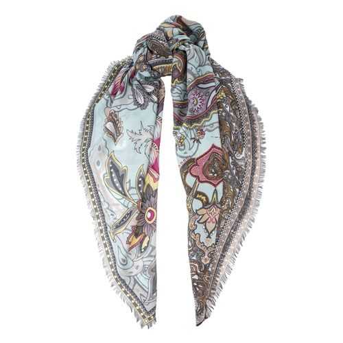 Платок женский Eleganzza D34-1224 голубой в Wildberries