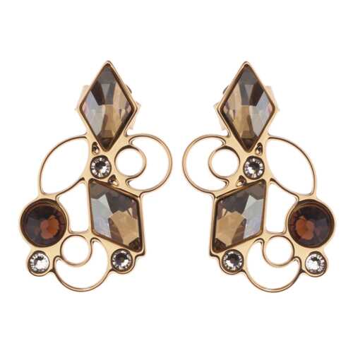 Серьги BOCCADAMO XOR135D BR/G золотистые, темно-коричневые в Wildberries