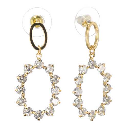 Серьги Corona Style B005E1128290 золотистые в Wildberries