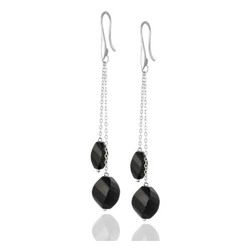 Серьги, L'attrice, вставка оникс, артикул 54655831 в Wildberries