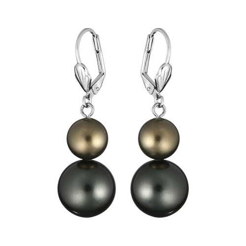 Серьги My-bijou Висюльки, 2 бусины майорка 4,5 см в Wildberries