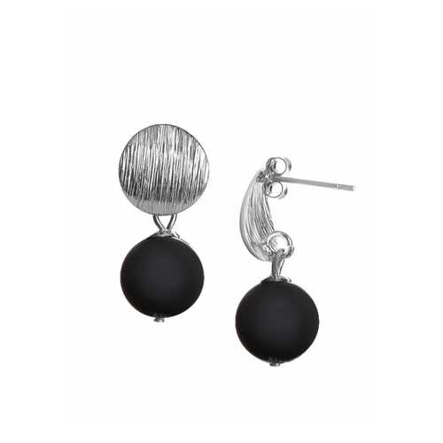 Серьги Perla Metallo Silver Rotondo Matt, 09030615 064 черные в Wildberries