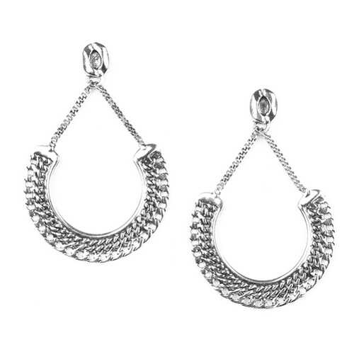 Серьги женские ORI TAO OT-12-29064 серебристые в Wildberries