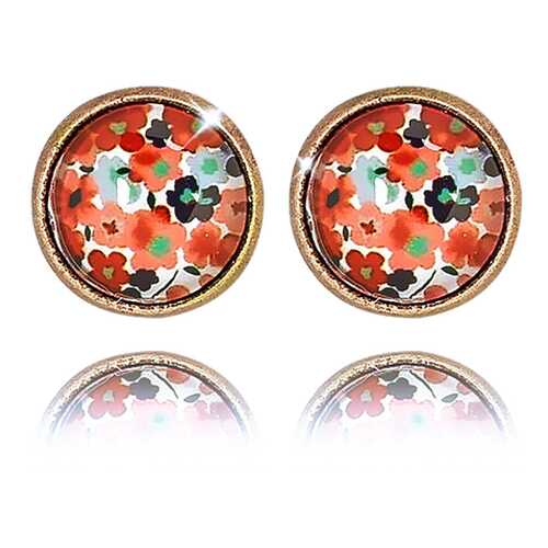 Серьги женские ViviTrend Цветочки (гвоздики) 51137 красные в Wildberries