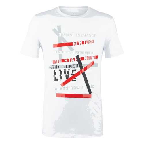 Футболка мужская Armani Exchange 3HZTBV ZJH4Z 1100 белая XXL в Wildberries