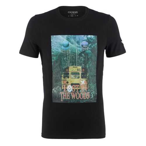 Футболка мужская Guess M0YI57-J1300 зеленая S в Wildberries