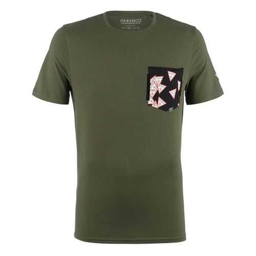 Футболка мужская Guess M0YI59-I3Z11 хаки XL в Wildberries