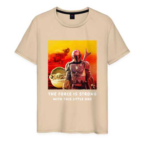 Футболка мужская ВсеМайки 2147231 бежевая XXL в Wildberries