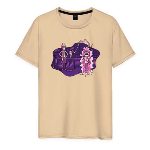 Футболка мужская ВсеМайки 2460881 бежевая XXS в Wildberries