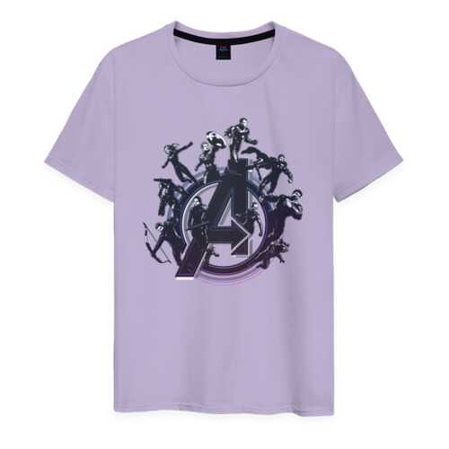 Футболка мужская ВсеМайки Avengers all together фиолетовая 4XL в Wildberries