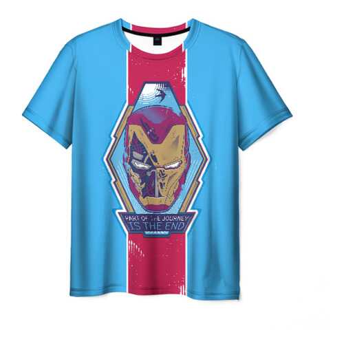 Футболка мужская ВсеМайки Iron Man Endgame голубая 4XL в Wildberries