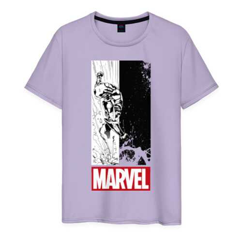Футболка мужская ВсеМайки IRON MAN фиолетовая 4XL в Wildberries