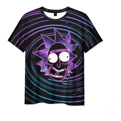Футболка мужская ВсеМайки Rick Sanchez черная 4XL в Wildberries
