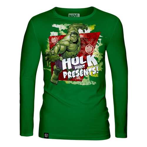 Лонгслив мужской Good Loot X-mas Hulk зеленый XL в Wildberries
