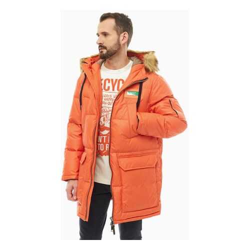 Пуховик мужской United Colors of Benetton 2KU253D08_04J оранжевый XL в Wildberries
