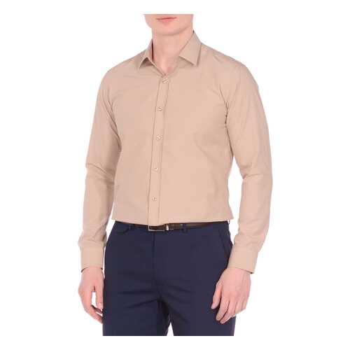 Рубашка мужская KarFlorens 10600-05 бежевая L в Wildberries