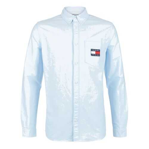 Рубашка мужская Tommy Jeans DM0DM07895 голубая M в Wildberries