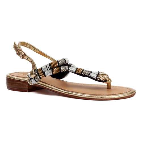 Сандалии женские BALIBALI BEAD H2 золотистые 39 RU в Wildberries