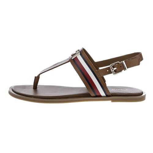 Сандалии женские Tommy Hilfiger FW0FW04840 коричневые 37 US в Wildberries