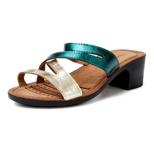 Сабо женские T.Taccardi 00506650 золотистые/зеленые 39 RU в Wildberries