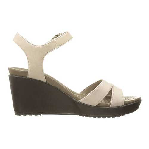 Шлепанцы женские Crocs Leigh II ankle strap wedge W-1 бежевые 38.5 RU в Wildberries