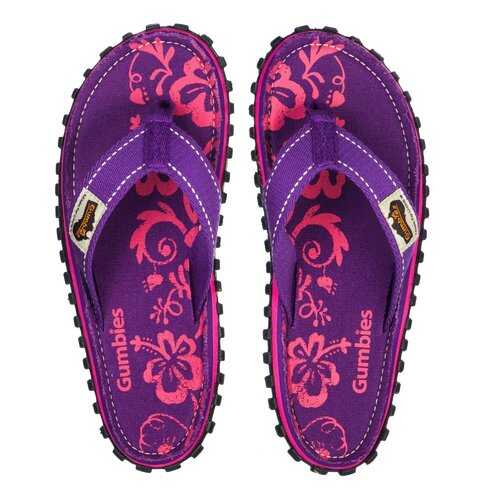 Шлепанцы женские Gumbies Islander Canvas Purple Hibiscus 2020 (36) в Wildberries