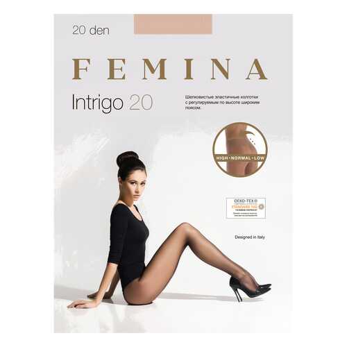 Колготки женские FEMINA INTRIGO 20 бежевые 3 (M) в Wildberries
