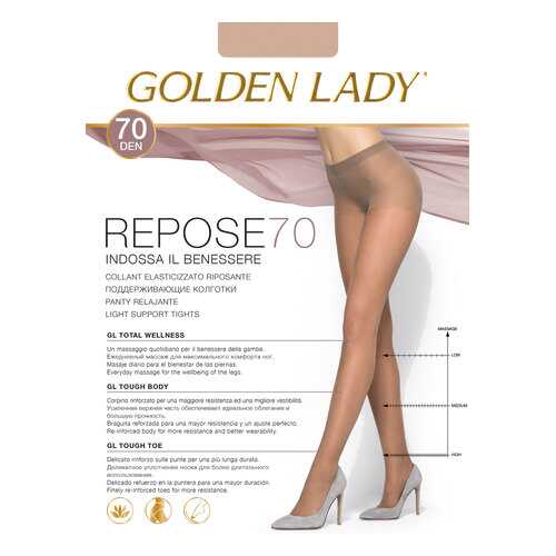 Колготки женские Golden Lady коричневые 4/L в Wildberries