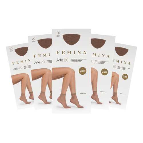 Набор носков женских FEMINA Arte 20 бежевых единый в Wildberries