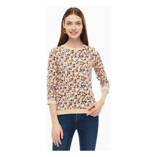 Свитшот женский TOM TAILOR Denim бежевый в Wildberries