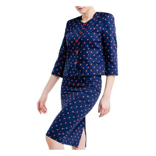 Жакет женский МОДНЫЙ ДОМ ВИКТОРИИ ТИШИНОЙ РОЗМАРИНИ 503-16-3 синий 54 RU в Wildberries