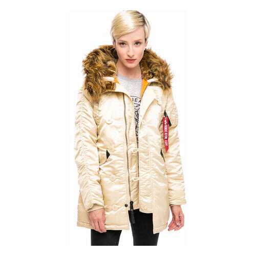 Парка женская Alpha Industries 113007 бежевая S в Wildberries