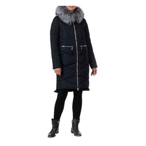 Пуховик-пальто женский WINTERRA 18-361 синий 42 RU в Wildberries