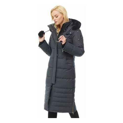 Пуховик женский Moose Knuckles MK4660LLP серый S в Wildberries