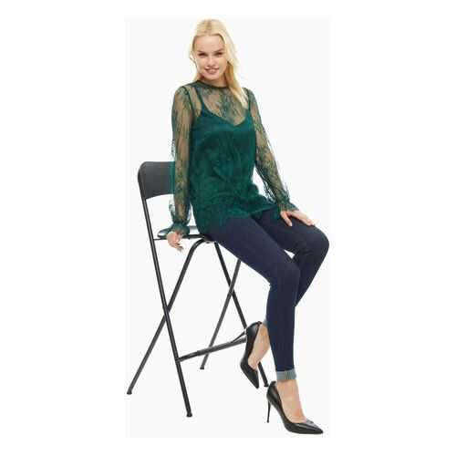 Блуза женская D&M by 1001DRESS DM01691EM зеленая M в Wildberries