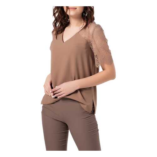 Блуза женская Fly 299-06 коричневая 40 RU в Wildberries